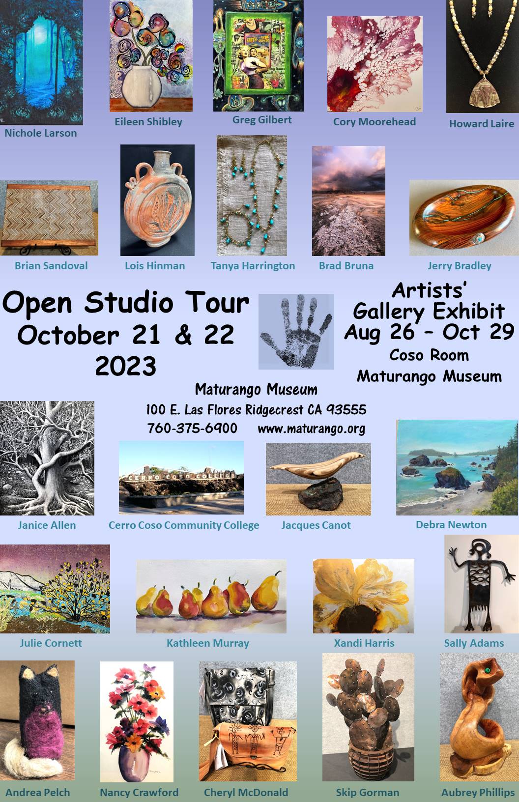 2023 Artists Poster for Open Studios